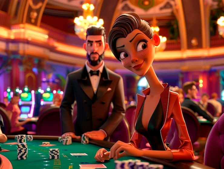 Mesin slot elektronik dengan tampilan modern dan sangat berwarna